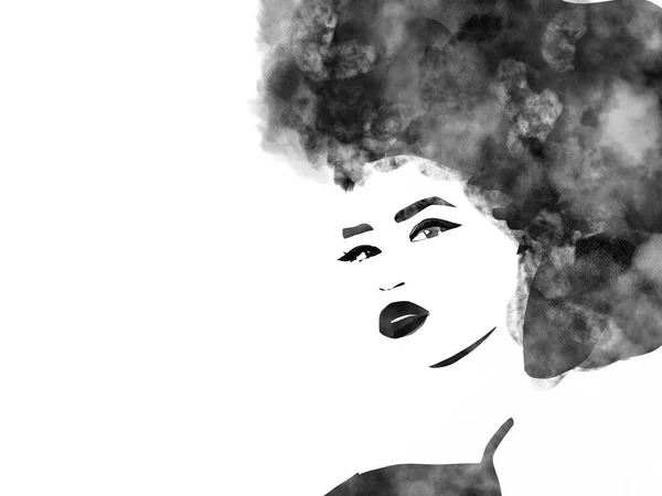 Fashion Illustration African Woman — Stock Fotó