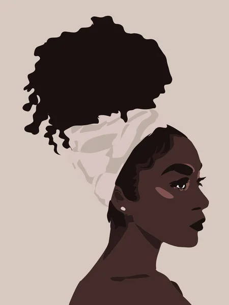 Beautiful African American Woman Illustration — Stock Photo, Image