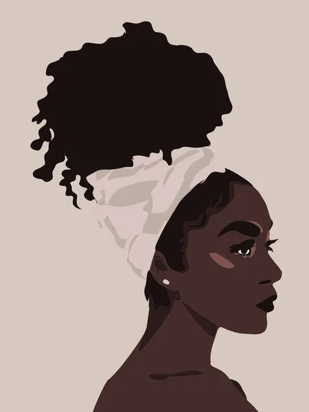 Mooie Afrikaanse Amerikaanse Vrouw Illustratie Stockfoto