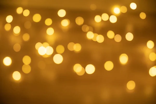 Bokeh Altın Işıklar Arka Planı Bulanık Işıklar Şenlik Çelengi Arka — Stok fotoğraf