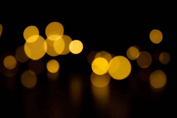 Fondo Luces Doradas Bokeh Guirnalda Festiva Luces Borrosas Sobre Fondo — Foto de Stock