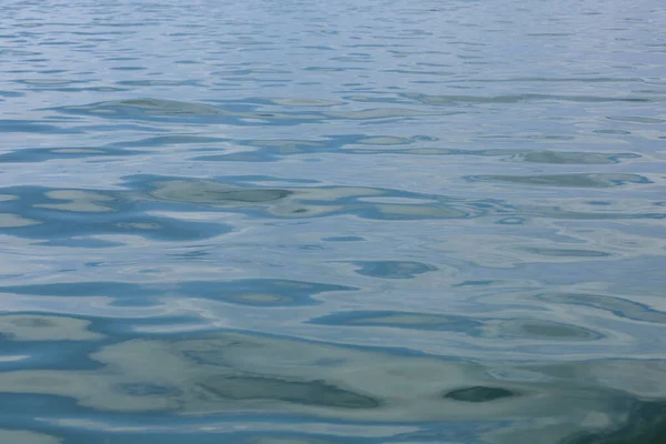 Surface Eau Avec Petites Vagues Lignes Douces Dégradé Tonalité Bleu — Photo