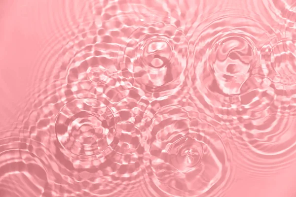 Rippled Water Background Circles Splashes Pink Coral Abstract Texture 免版税图库图片