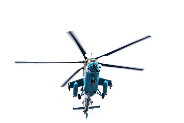 Moscow Russia May 2021 35M Attack Helicopters Sky Moscow Parade — Stock Photo, Image