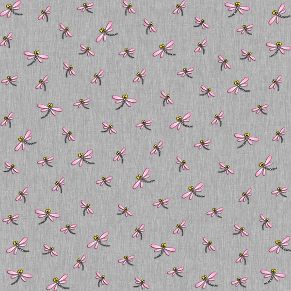 Pozadí baby růžová vážka — Stock fotografie