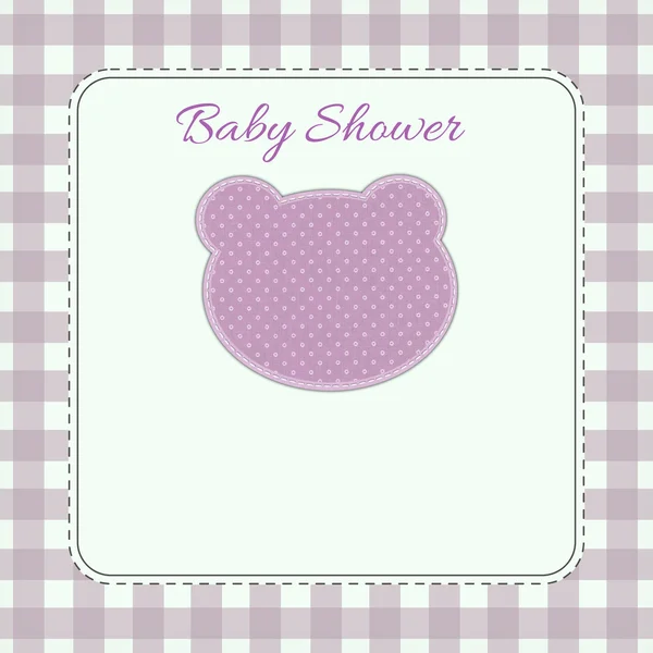 Rosa Babyduschkarte Einladung — Stockfoto