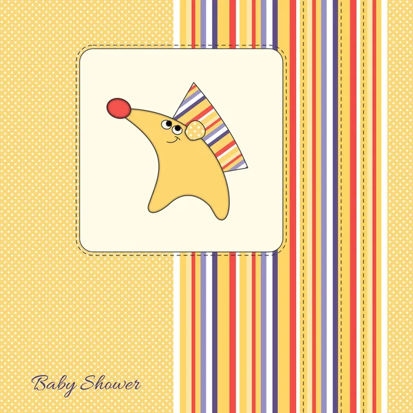Žlutá Ježek baby sprcha pozvánky — Stock fotografie