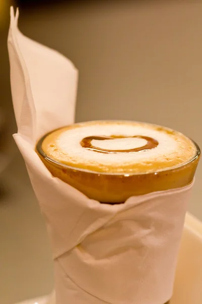 Machiato coffee with a twist — Stock Photo, Image