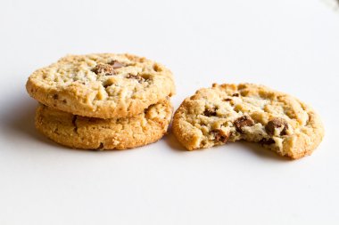 lezzetli çikolatalı kurabiye beyaz