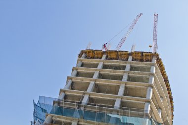 betonnen hoogbouw bouwplaats