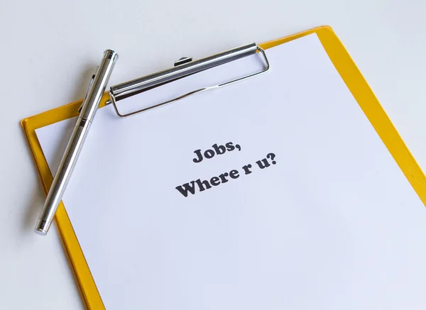 Empregos, onde estás? ? — Fotografia de Stock