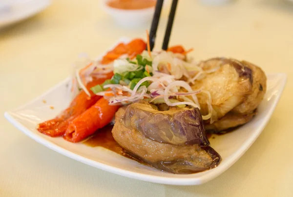 "Yong Tau Foo" Stuffed Meat — Stock Photo, Image
