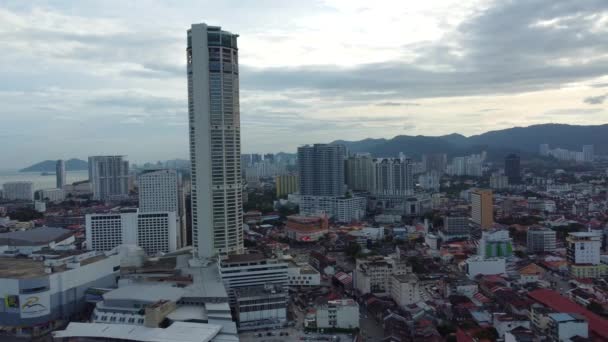 George Town Penang Malezya Ocak 2022 George Town Şehrinin Akşamları — Stok video