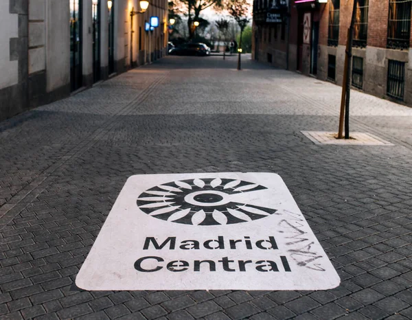Madrid España Abril 2021 Señal Piso Calle Barrio Latina Cerca — Foto de Stock