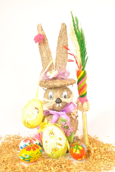 Easter bunny on a white background — Stock Photo, Image