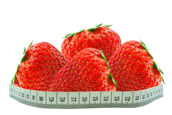Aardbeien en meter — Stockfoto