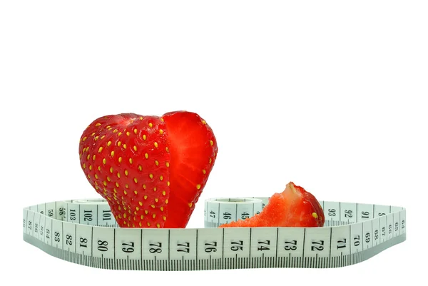 Strawberries and meter Stock Photo
