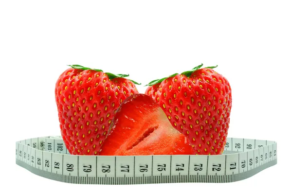 Strawberries and meter Royalty Free Stock Photos