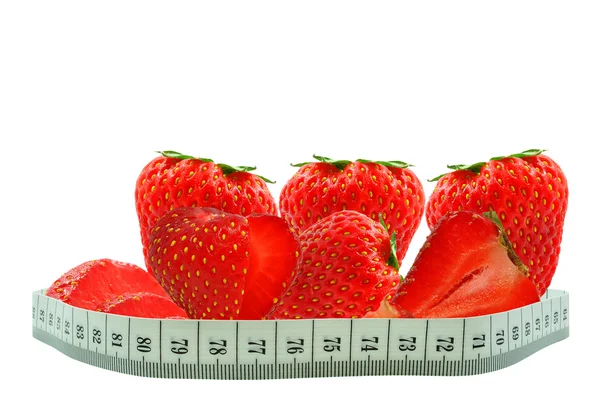 Aardbeien en meter — Stockfoto