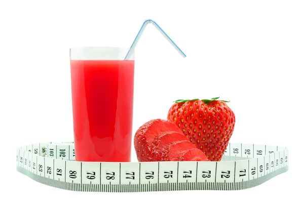 草莓汁和米 — 图库照片