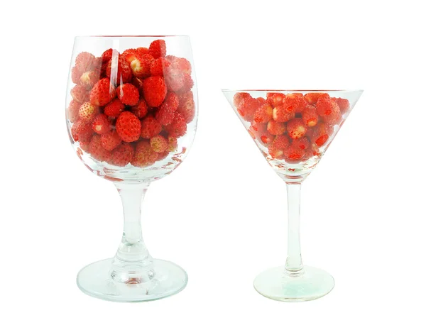 Φράουλες σε ποτήρια — Φωτογραφία Αρχείου