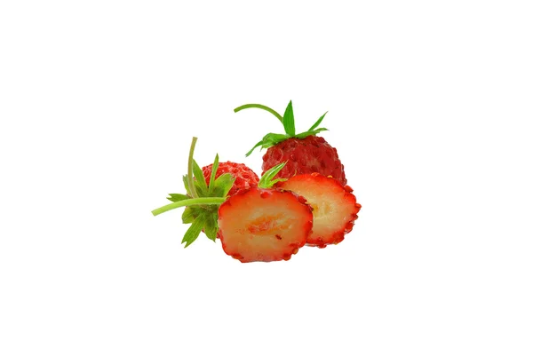 Erdbeeren auf weißem Hintergrund — Stockfoto