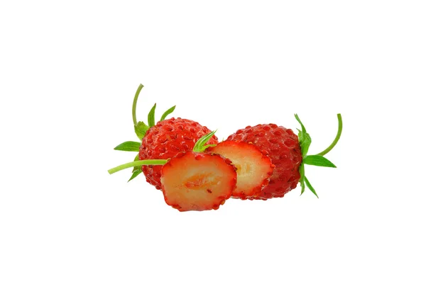 Erdbeeren auf weißem Hintergrund — Stockfoto