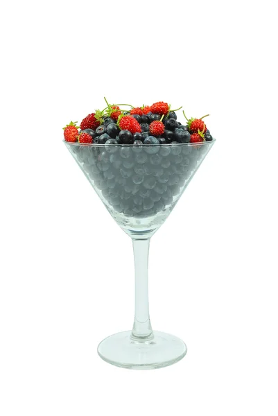 Beeren im Glas — Stockfoto