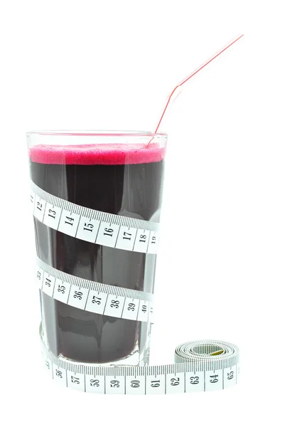 Свекольный сок и метр — стоковое фото