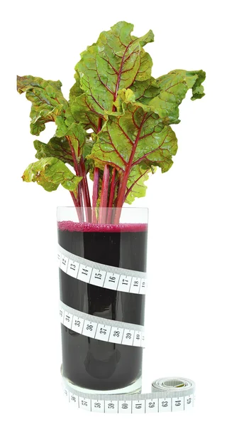 Beetroot juice and meter — Stock Photo, Image