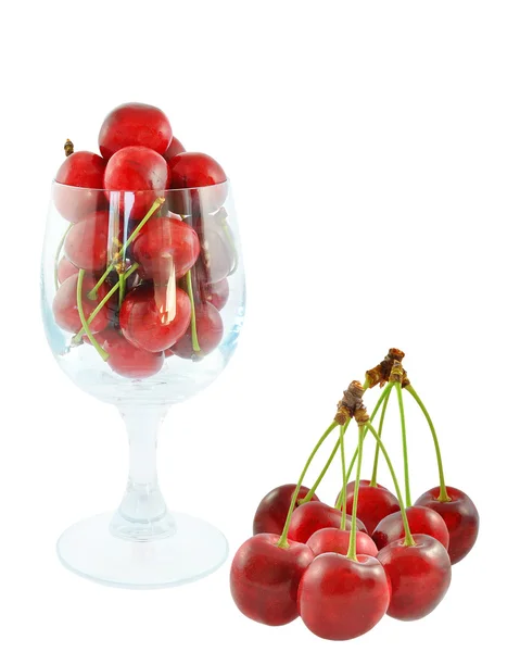 Cerezas en un vaso — Foto de Stock