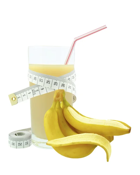 Suco e medidor de banana — Fotografia de Stock