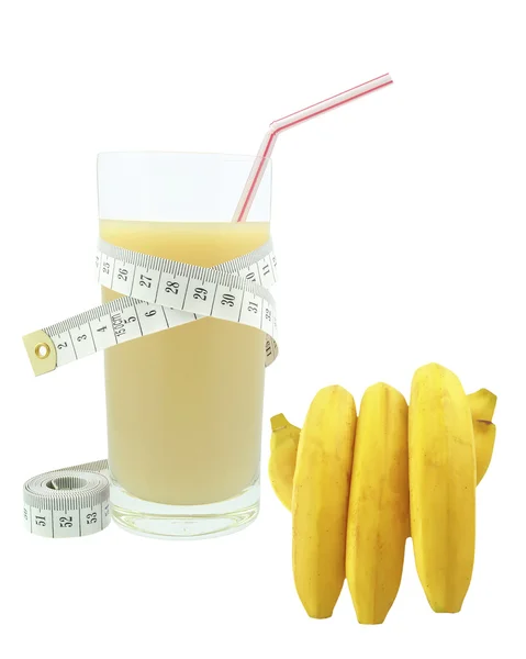 Banana juice and meter — Stock Photo, Image