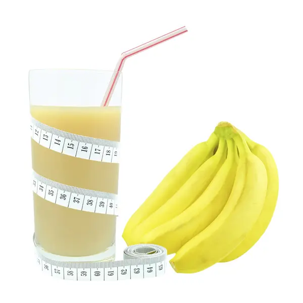 바나나 주스와 미터 — 스톡 사진
