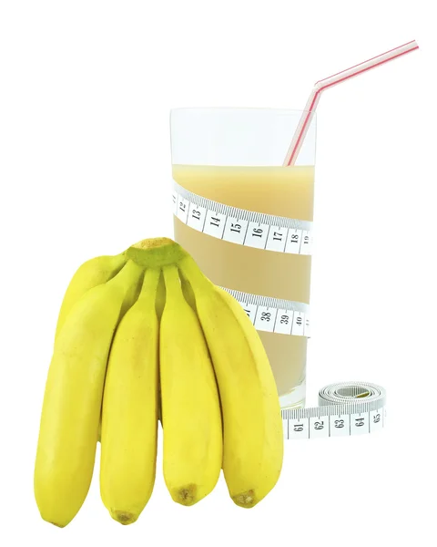 바나나 주스와 미터 — 스톡 사진