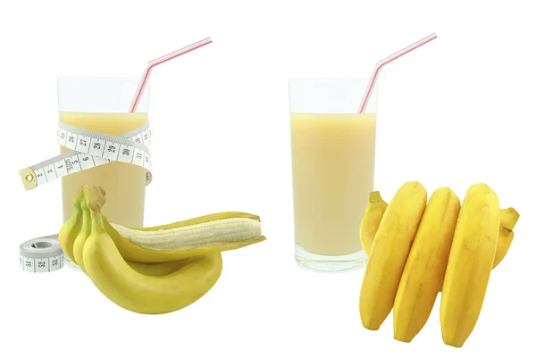 香蕉汁和米 — 图库照片
