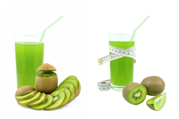 Saft mit Kiwi und Messgerät — Stockfoto