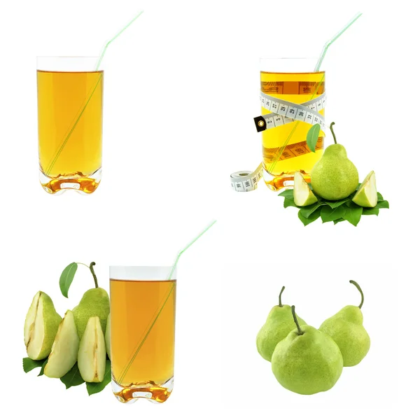 Pear juice and meter — Stock Photo, Image