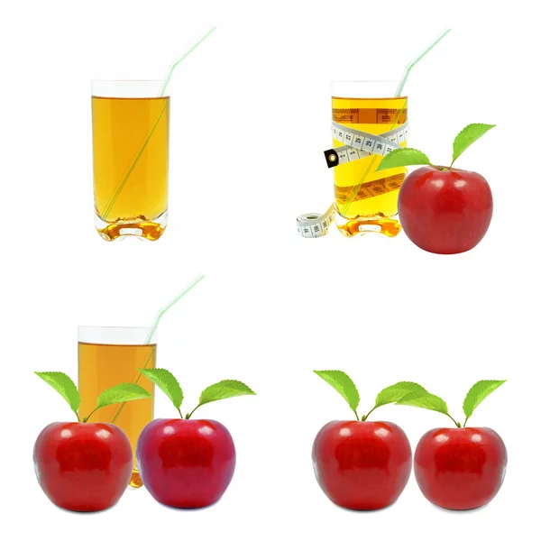 Apfelsaft und Messgerät — Stockfoto