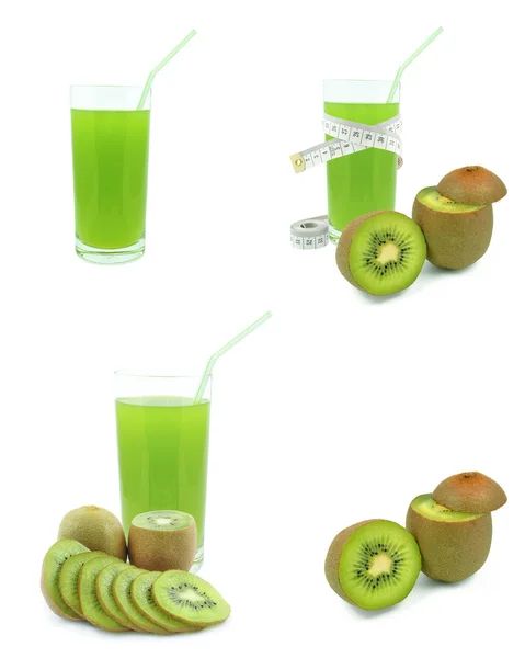 Juice med kiwi och mätare — Stockfoto