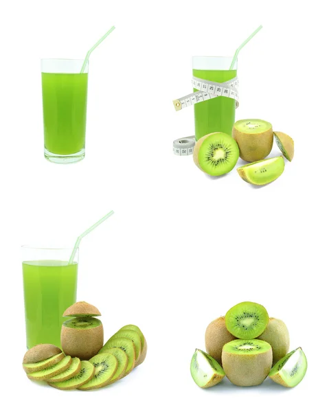 Saft mit Kiwi und Messgerät — Stockfoto