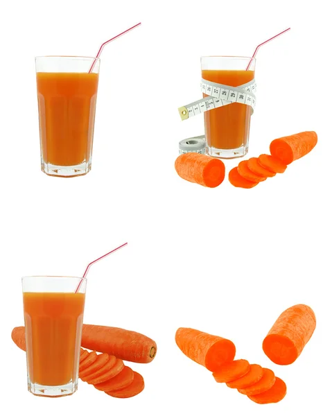 Morotsjuice och mätaren — Stockfoto