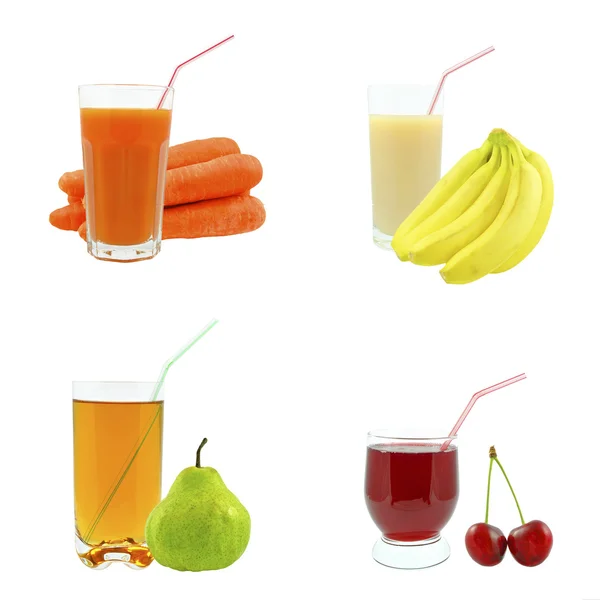 Juices from fruits and vegetables — Stock Photo, Image