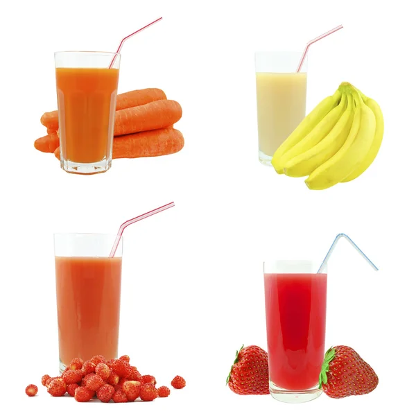 Juices from fruits and vegetables — Stock Photo, Image