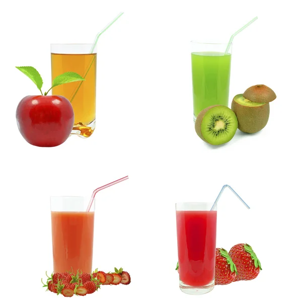 Sumos de frutas — Fotografia de Stock