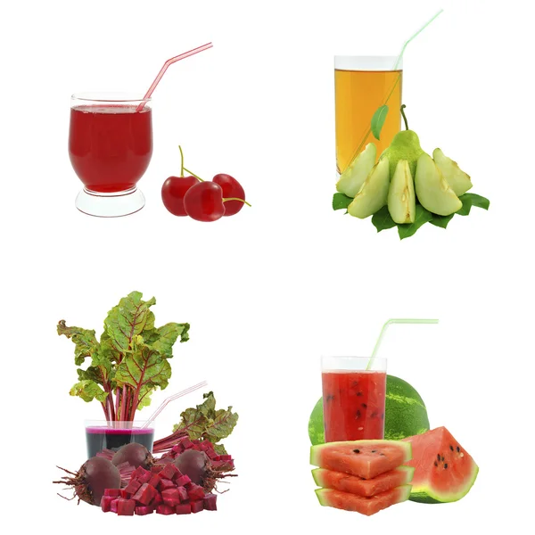 Sappen van groenten en fruit — Stockfoto