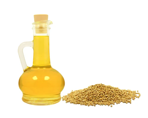Hořčičné semínko olej — Stock fotografie