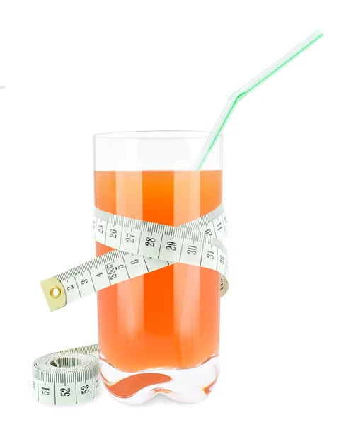 Grapefruit juice and meter — Stock Photo, Image