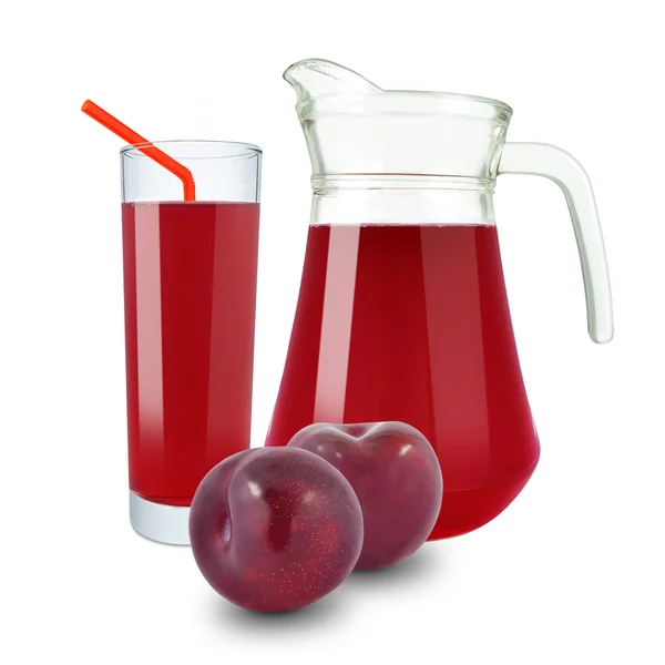 Saft von Pflaumen — Stockfoto