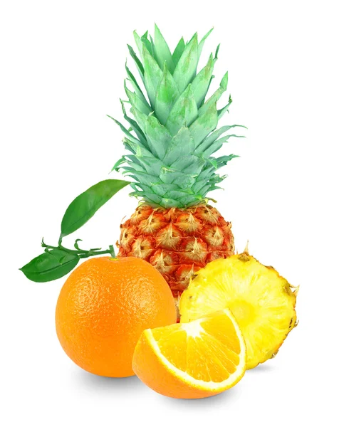 Ananas och apelsin — Stockfoto